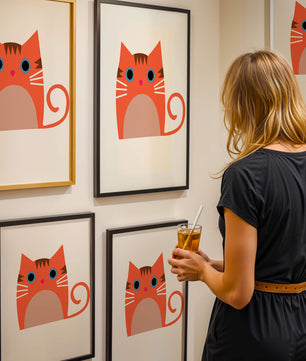 Cute Cat Illustration with Bright Colors and Whimsical Design - Mi tienda