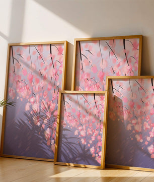 Beautiful cherry blossoms with artistic watercolor effect