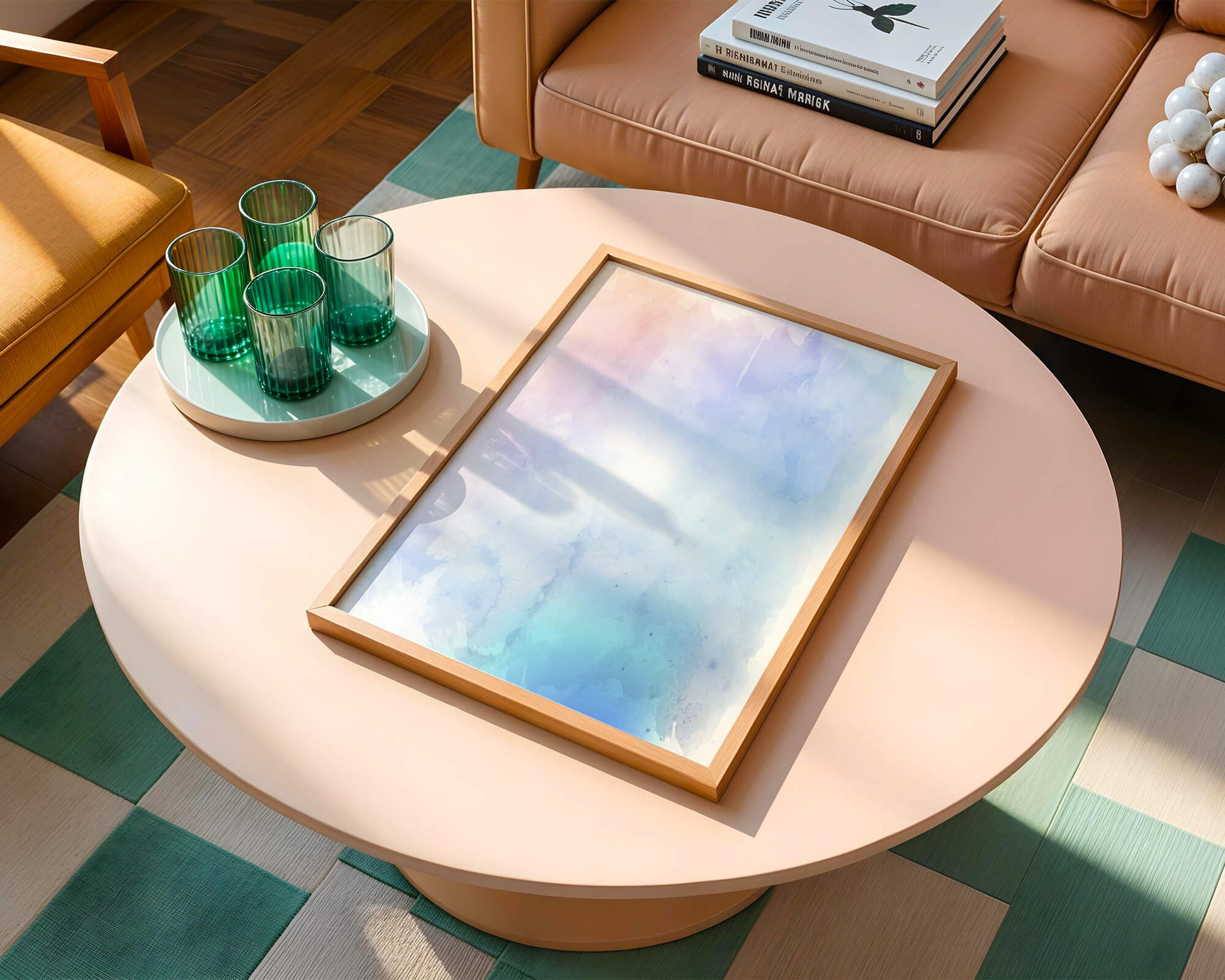 Gentle watercolor pastel gradient with soft texture and flow