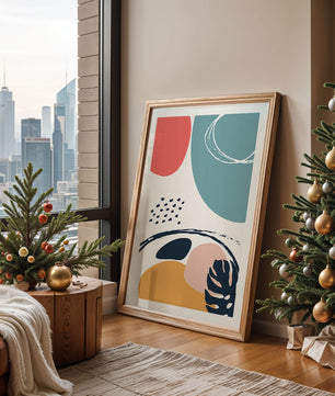 Abstract shapes and colors in modern art design