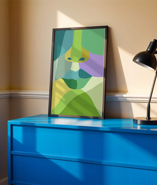 Formas geométricas abstractas y coloridas en diseño de arte moderno