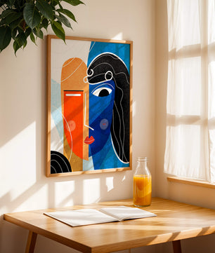 Abstract Expressionist Portrait with Bold Colors - Mi tienda