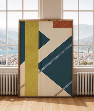 Zeitgenössische abstrakte geometrische Kunst mit lebendigen Farben