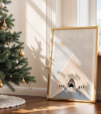 Minimalist Church Architecture with Soft Sunrise
