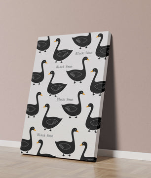 Seamless bird pattern with minimalist design and bold accents