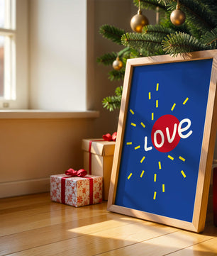 Diseño abstracto con temática de amor colorido con elementos audaces