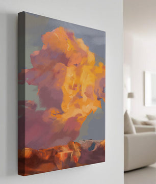 Vibrant sunset with dramatic clouds and rich colors