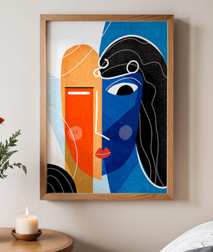Abstract Expressionist Portrait with Bold Colors - Mi tienda