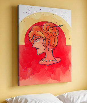Abstract Portrait with Vibrant Colors and Artistic Flair