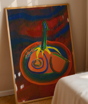 Pintura abstracta con colores vibrantes y un diseño audaz