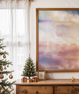 Dreamy Pastel Sky with Soft Clouds and Subtle Glow