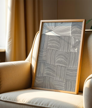 Art géométrique abstrait avec des motifs courbes