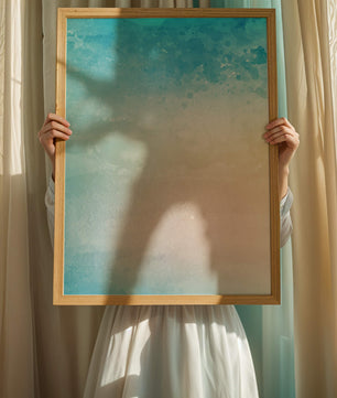 Fondo de acuarela pastel con degradado azul y beige