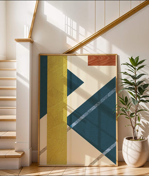 Zeitgenössische abstrakte geometrische Kunst mit lebendigen Farben