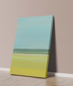 Abstract Landscape with Blue and Yellow Horizon