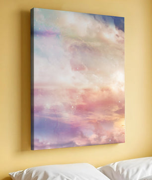 Dreamy Pastel Sky with Soft Clouds and Subtle Glow