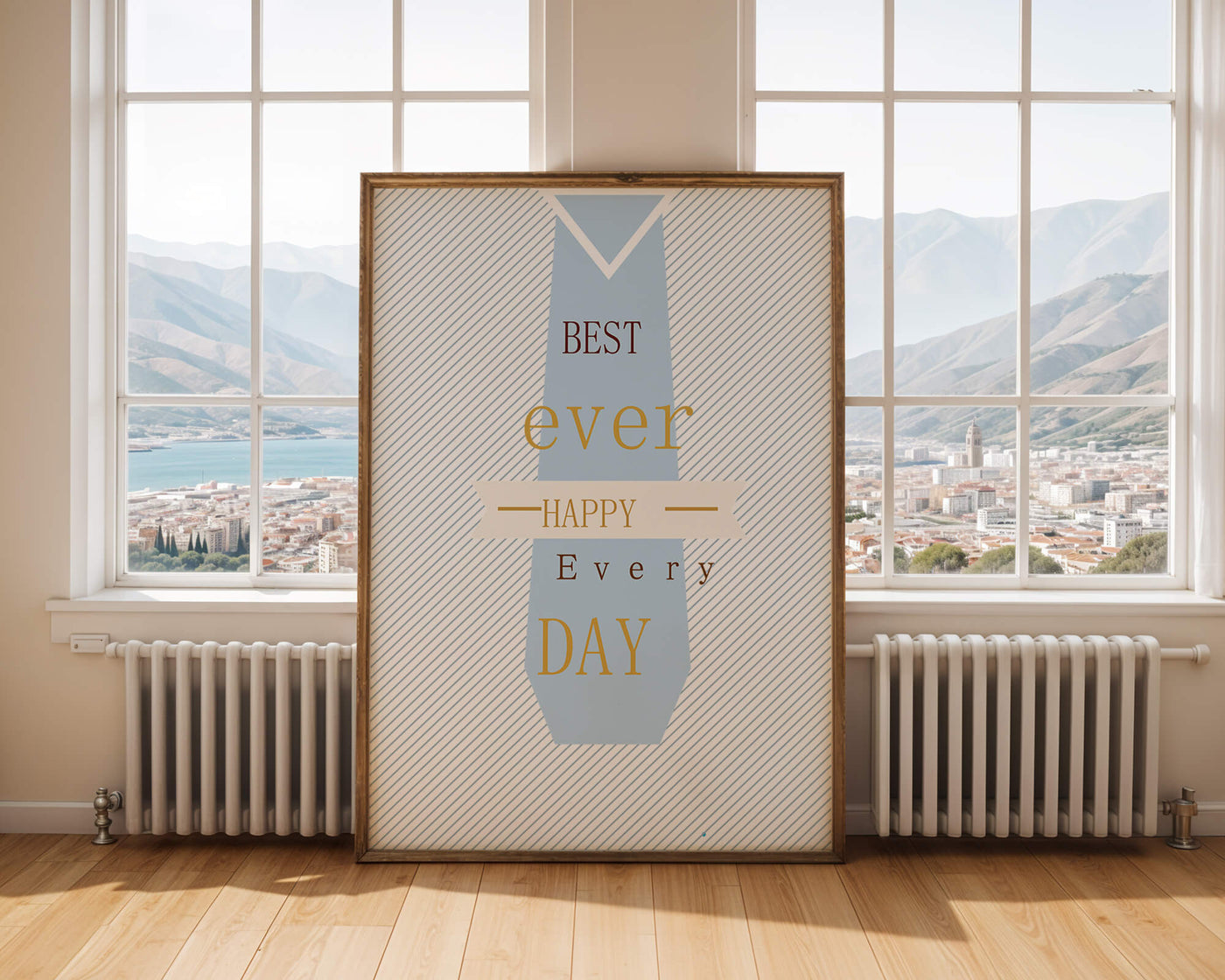 Inspirational message with tie design for special occasions