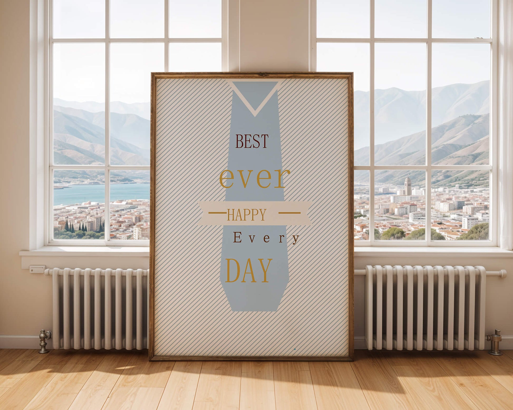 Inspirational message with tie design for special occasions
