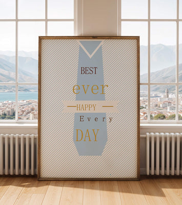 Inspirational message with tie design for special occasions
