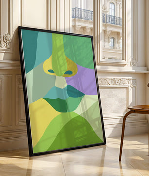 Formas geométricas abstractas y coloridas en diseño de arte moderno