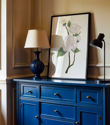 Delicate blooming flowers with lush leaves in elegant design