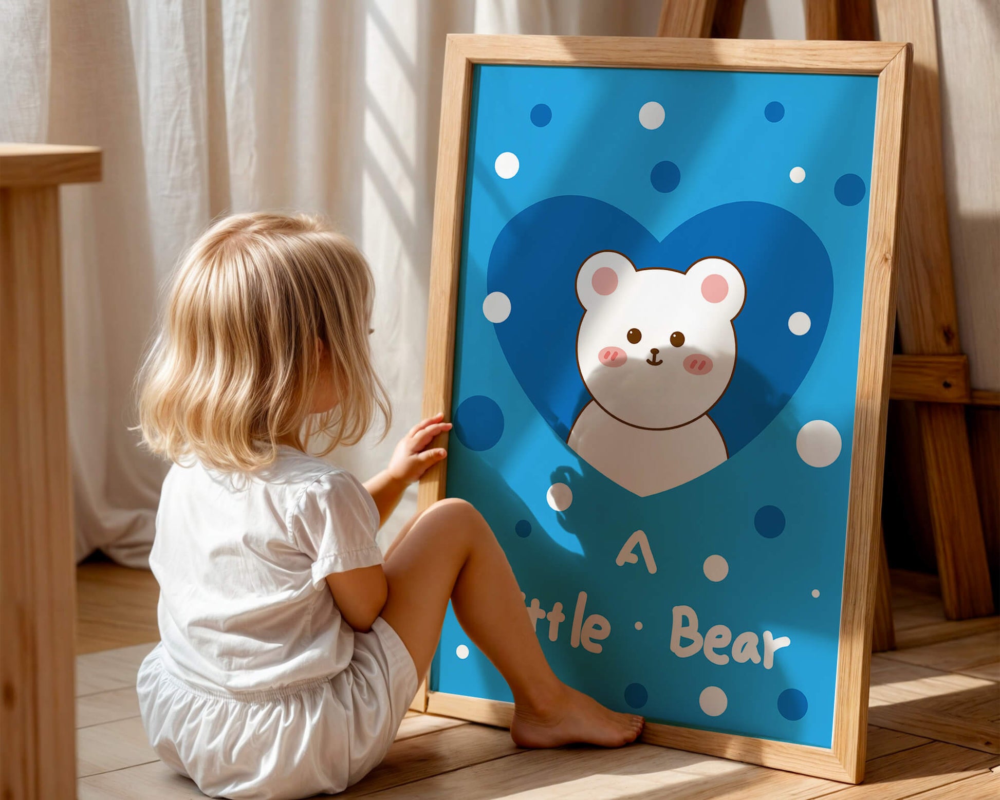 Adorable children's room decor featuring a cute bear design