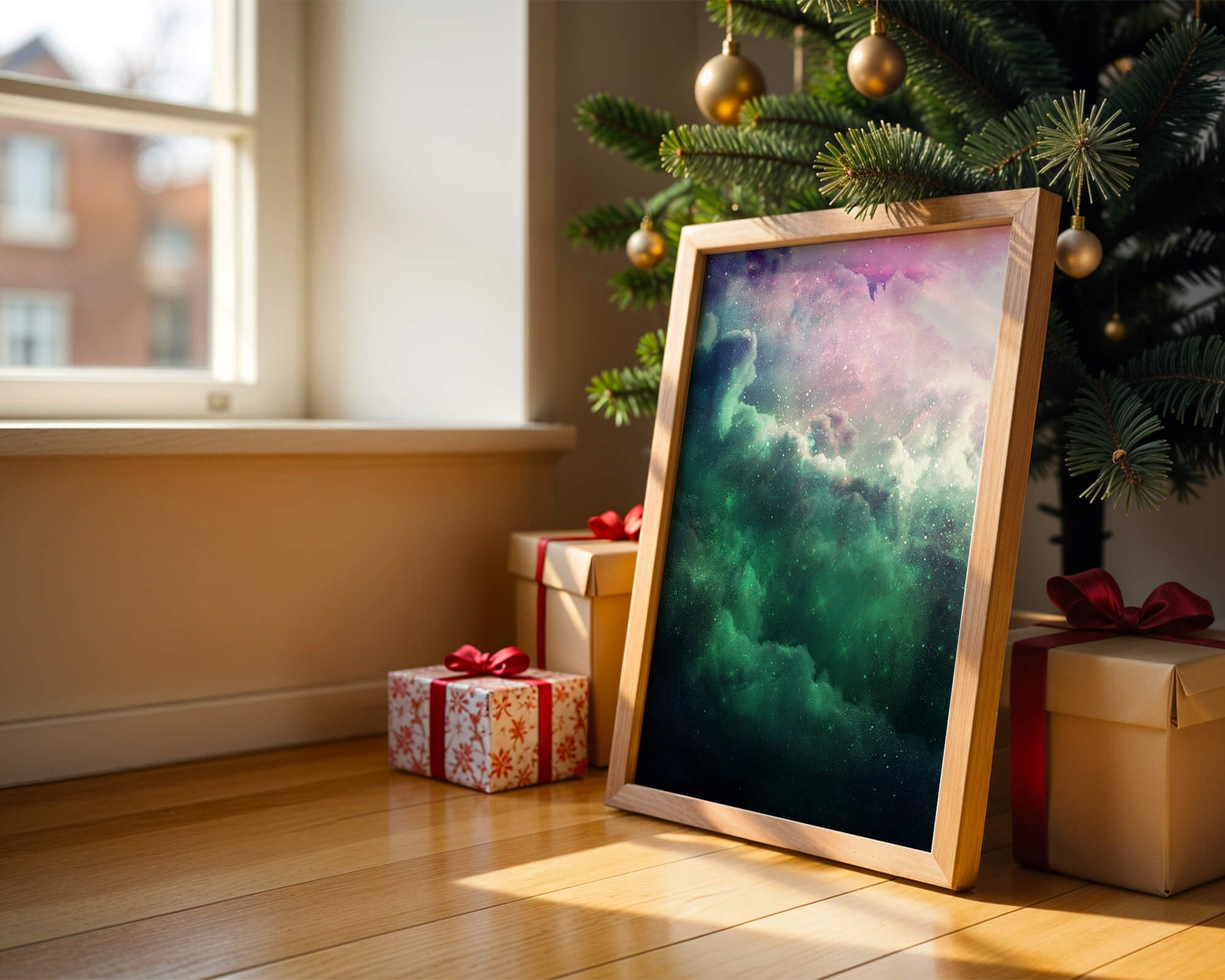 Mystical Cosmic Clouds Illuminated by Colorful Nebula