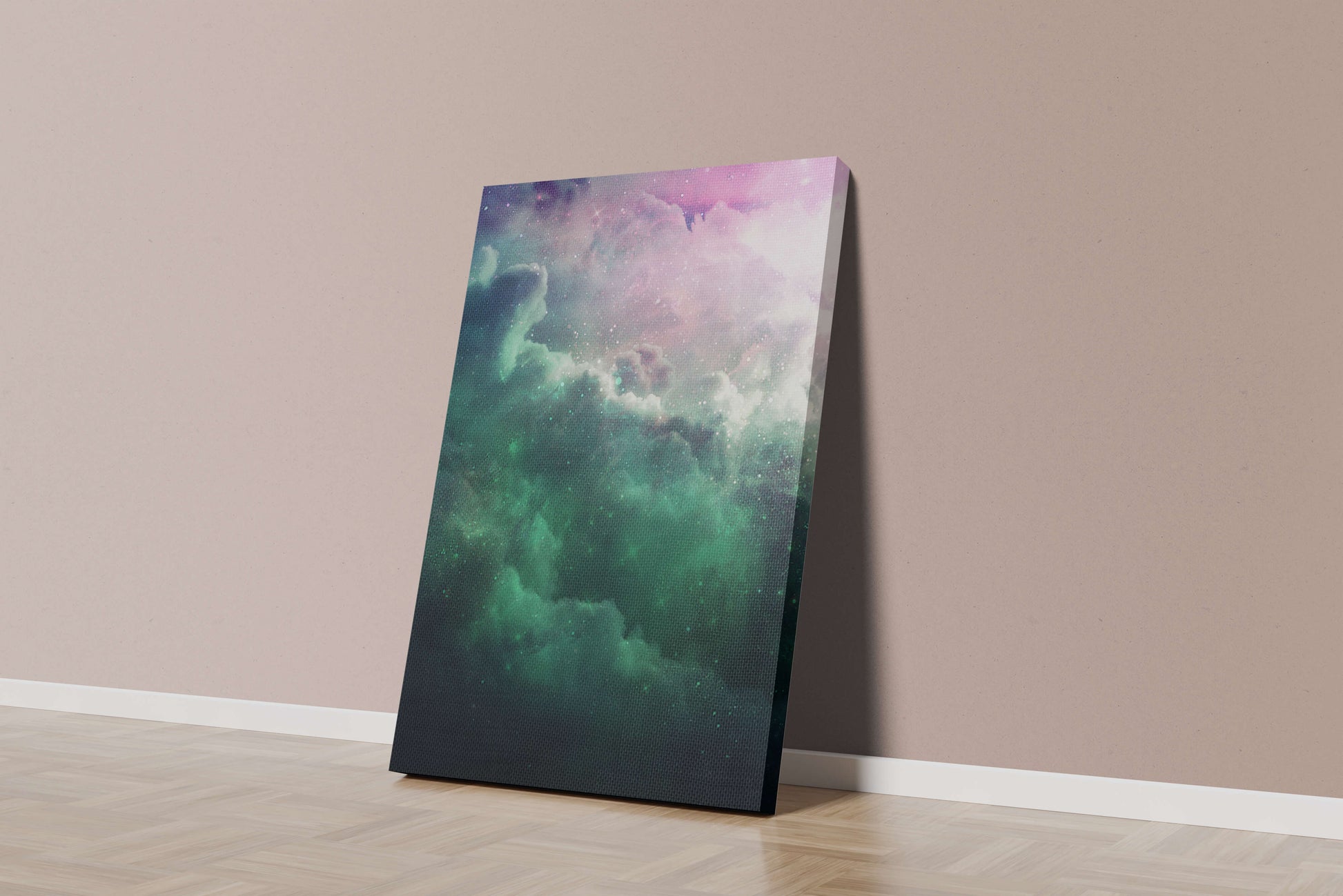 Mystical Cosmic Clouds Illuminated by Colorful Nebula