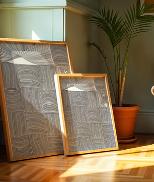 Art géométrique abstrait avec des motifs courbes