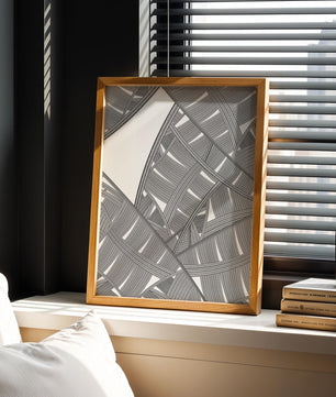 Detailed Abstract Geometric Pattern with Interwoven Stripes - Mi tienda