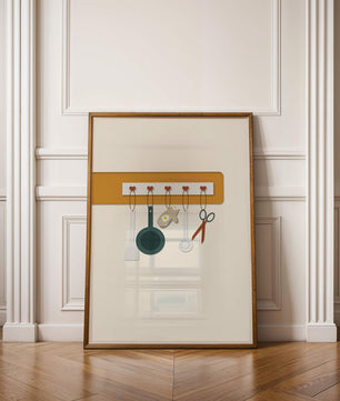 Kitchen Utensils Hanging on a Wall with Heart Hooks - Mi tienda