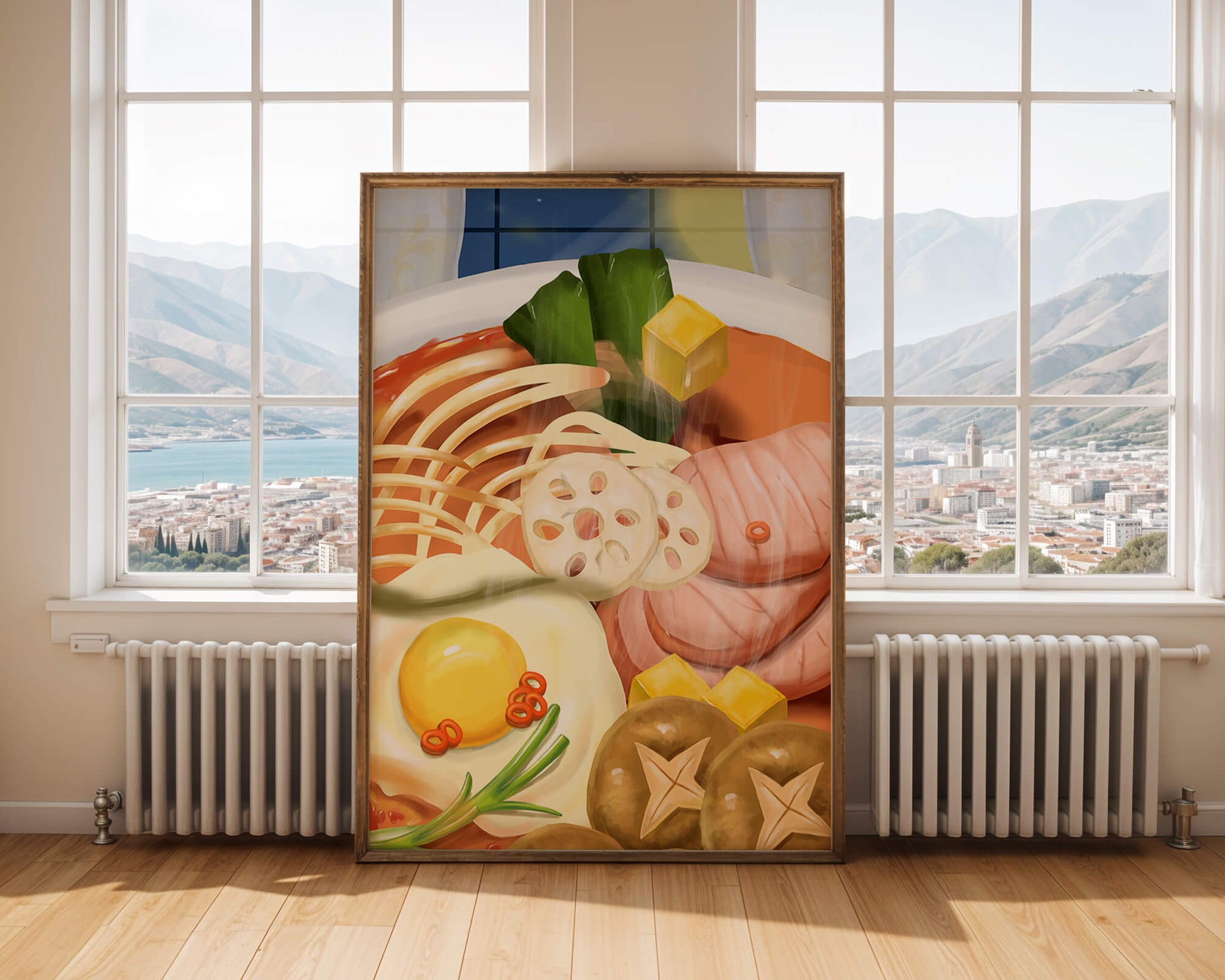 Delicious Japanese Ramen with Egg and Vegetables