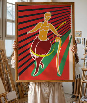 Modern abstract art with dynamic lines and vivid colors - Mi tienda