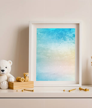 Fondo de acuarela pastel con degradado azul y beige