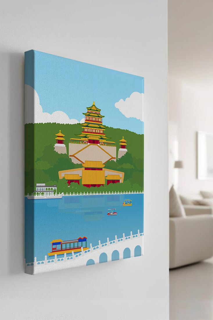 Traditional Chinese architecture by a serene lake