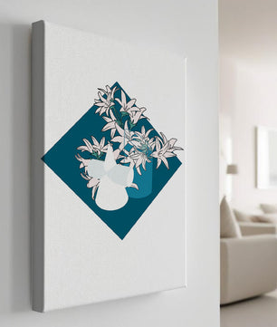 Modern Floral Design with Geometric Elements
