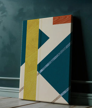 Abstract Geometric Composition with Bold Colors and Textures - Mi tienda