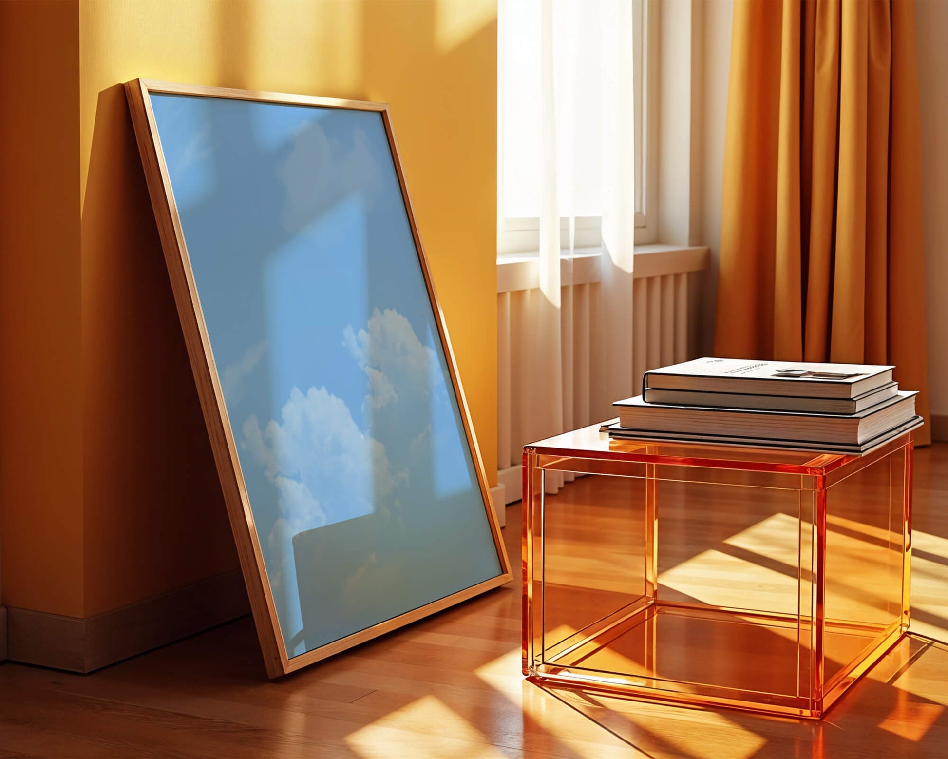 Cielo azul brillante con nubes blancas esponjosas