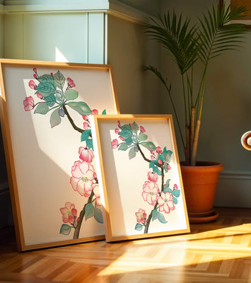 Elegant floral watercolor illustration with cherry blossom