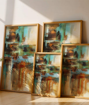 Abstract Colorful Brush Strokes Painting