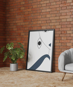 Abstract Minimalist Art with Geometric Shapes and Earring Detail - Mi tienda
