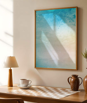 Fondo de acuarela pastel con degradado azul y beige