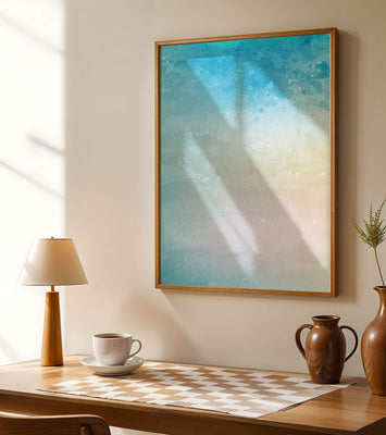 Pastel watercolor background with blue and beige gradient