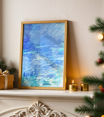 Abstract blue textured watercolor background