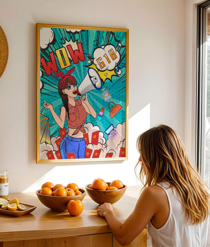 Vibrant Pop Art Style Shopping Experience with Retro Influences