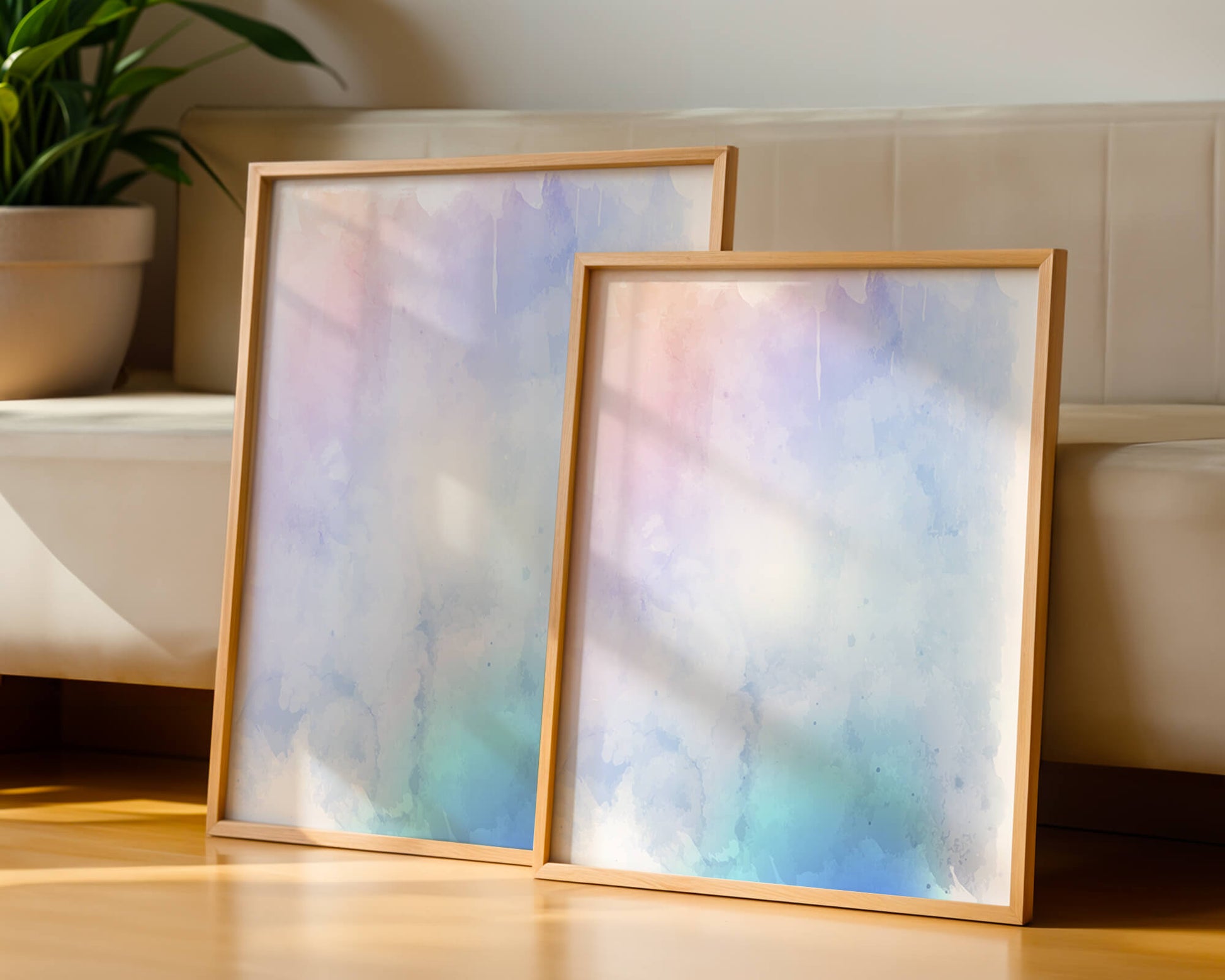 Gentle watercolor pastel gradient with soft texture and flow