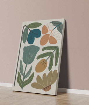 Botanical illustration with earthy and muted colors