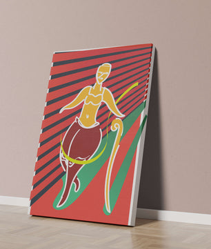 Modern abstract art with dynamic lines and vivid colors - Mi tienda