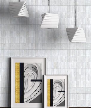 Abstract spiral staircase with a gold accent design