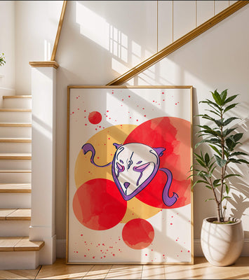 Abstract Mask with Artistic Colorful Background